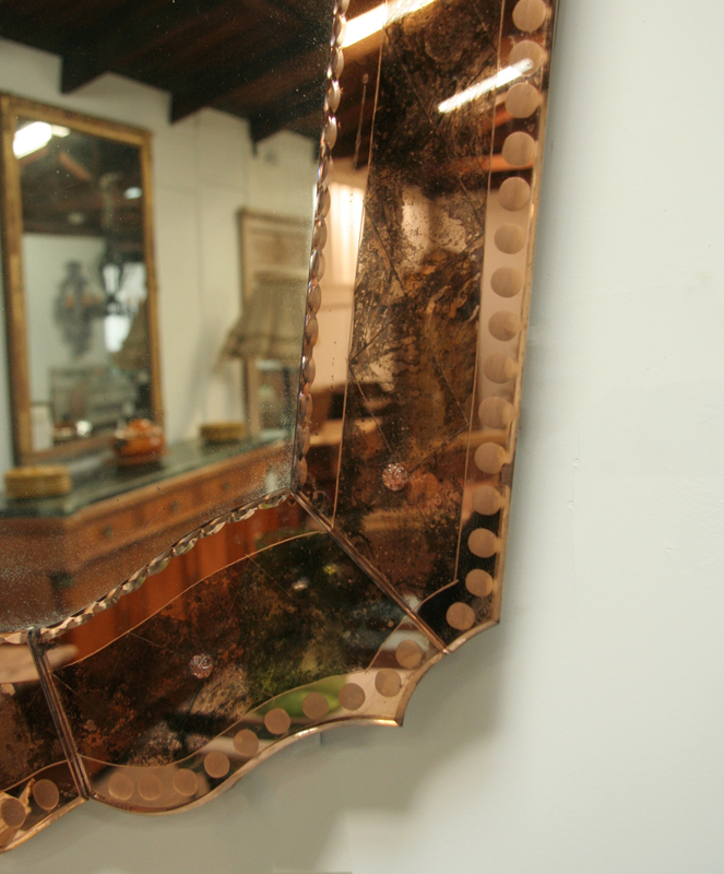 Venetian Mirror With Champagne Motifs